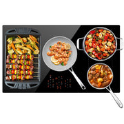 CIARRA 36 Inch Built-in Induction Cooktop 5 Burners 9600W with Booster Flexzone CABIH365BFF-OW