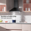 CIARRA 24 Inch Black Wall Mount Range Hood