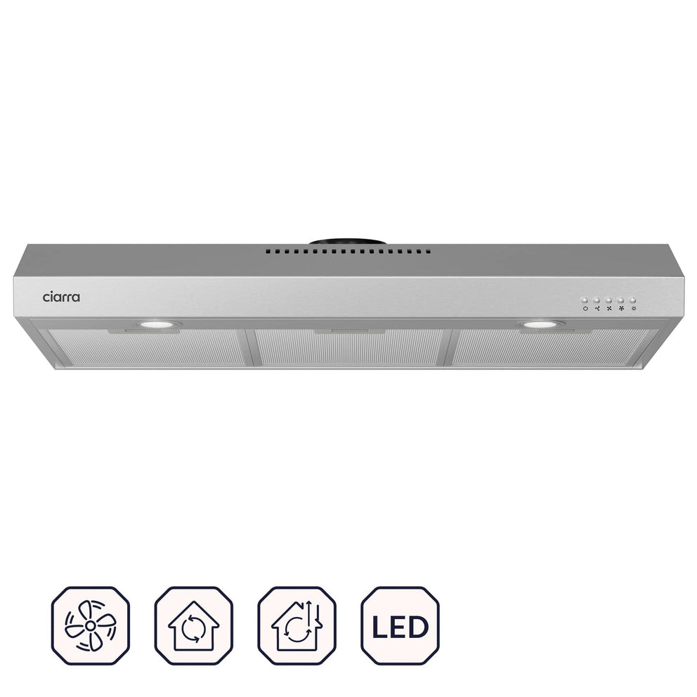 CIARRA 30 inch Under Cabinet range Hood CAS75905-OW