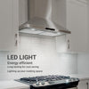 CIARRA 30 Inch Wall Mount Range Hood with 3-speed Extraction CAS75206-OW