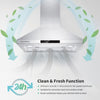 CIARRA 30 Inch Wall Mount Range Hood with 3-speed Extraction CAS75206-OW