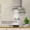 CIARRA 30 inch Wall Mount Raneg Hood with 3-speed Extraction CAS75502-OW