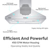 CIARRA 30 Inch Wall Mount Range Hood with 3-speed Extraction CAS75206P-OW