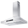 CIARRA 30 Inch Wall Mount Range Hood with 3-speed Extraction CAS75308-OW