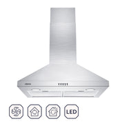 CIARRA 30 Inch Wall Mount Range Hood with 3-speed Extraction CAS75206P-OW