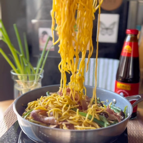 Bacon, Shiitake Mushroom, String Bean Noodles Stirfry - CIARRA Appliances US