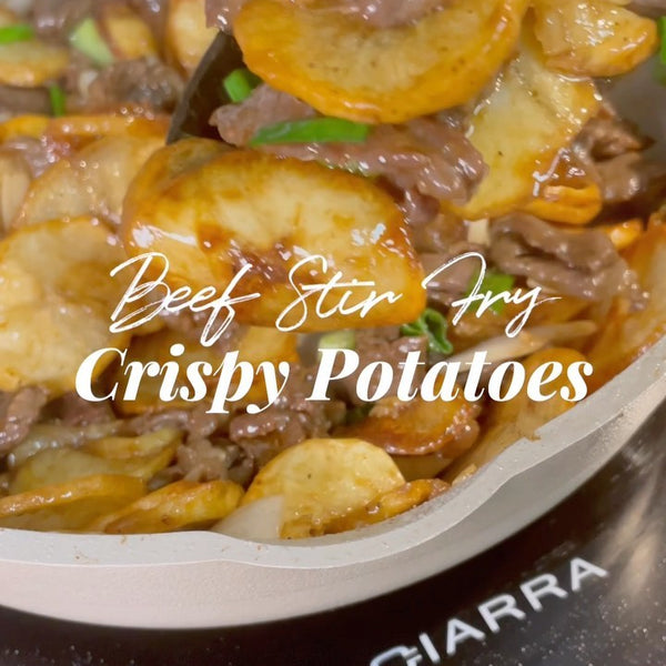 Beef Stir Fry Crispy Potatoes