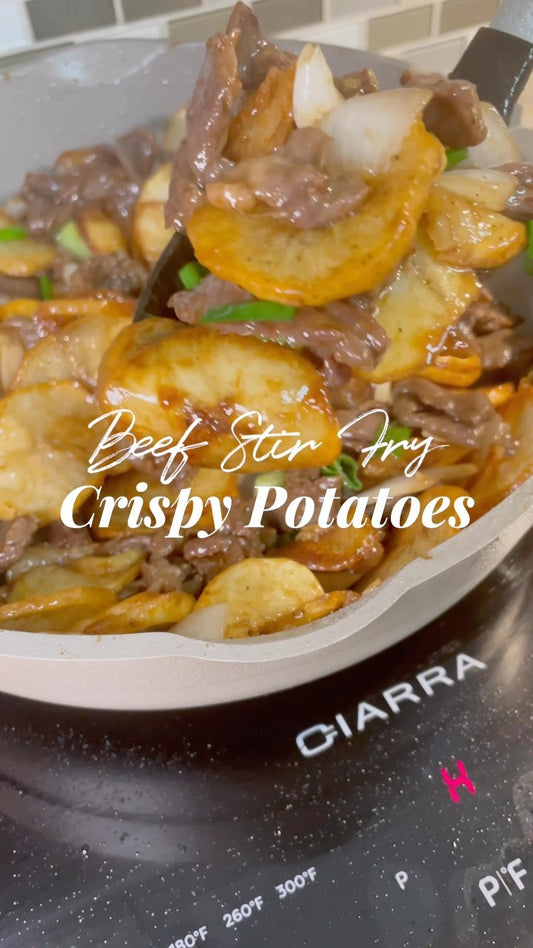 Beef Stir Fry Crispy Potatoes