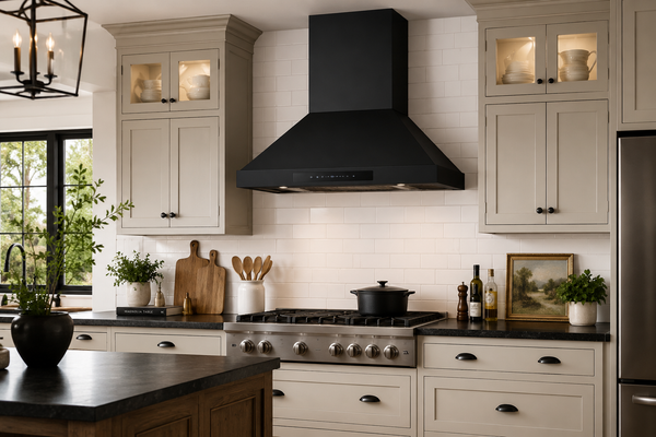 Modern Kitchen Ideas with Black Stainless Steel Range Hoods
