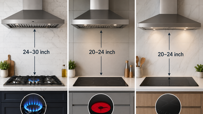 kitchen range hood height