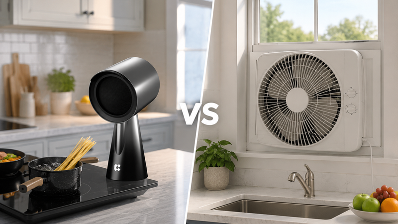Portable Range Hood vs Window Fan