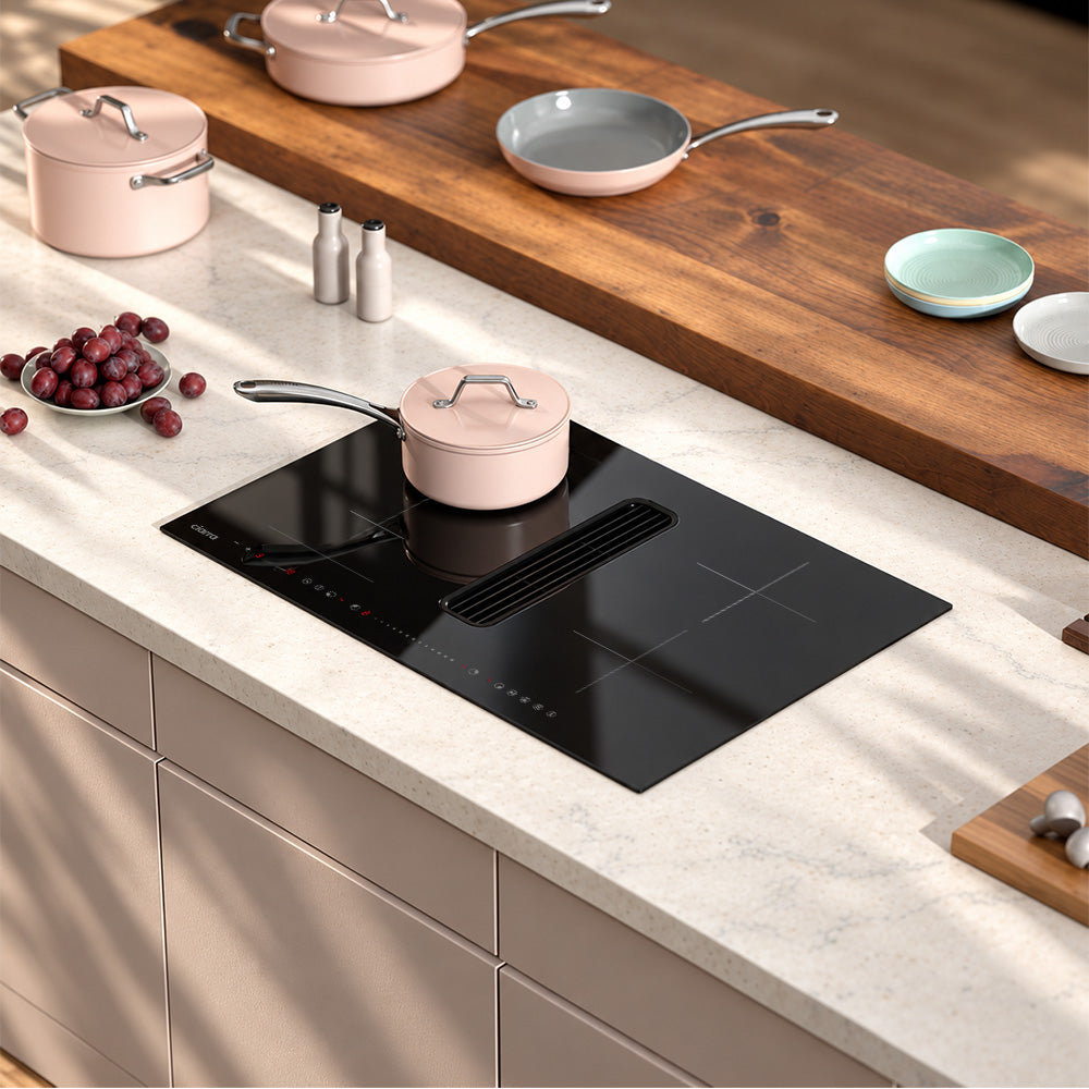 CIARRA ONE 36-Inch Induction Cooktop with Downdraft & World’s First Built-In Plasma⁺ Filtration | CABEH364BF - CIARRA Appliances US