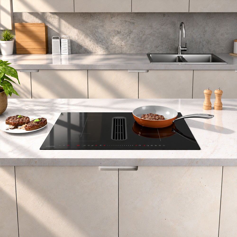 CIARRA ONE 36-Inch Induction Cooktop with Downdraft & World’s First Built-In Plasma⁺ Filtration | CABEH364BF - CIARRA Appliances US