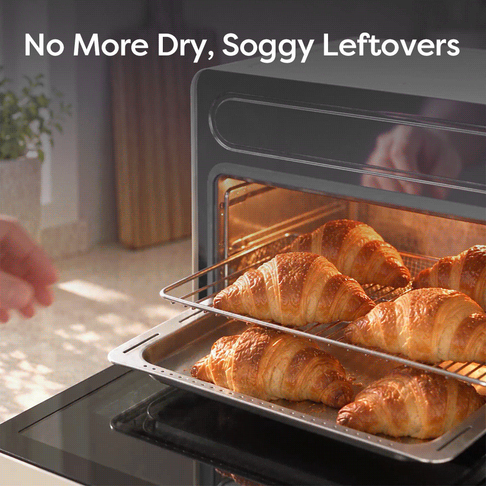 CIARRA Nosh Oven Pro | 12-In-1 Steam Oven With Air Fryer XL 1600 Watt Proofing Oven Countertop Portable Oven Non Toxic Toaster Oven 25.4QT CASO24-W