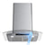 CIARRA 30 inch Glass Wall Mount Range Hood, 650 CFM 3-Speed Extraction, Wave & Touch Control Kitchen Hood CAS75502-N-OW
