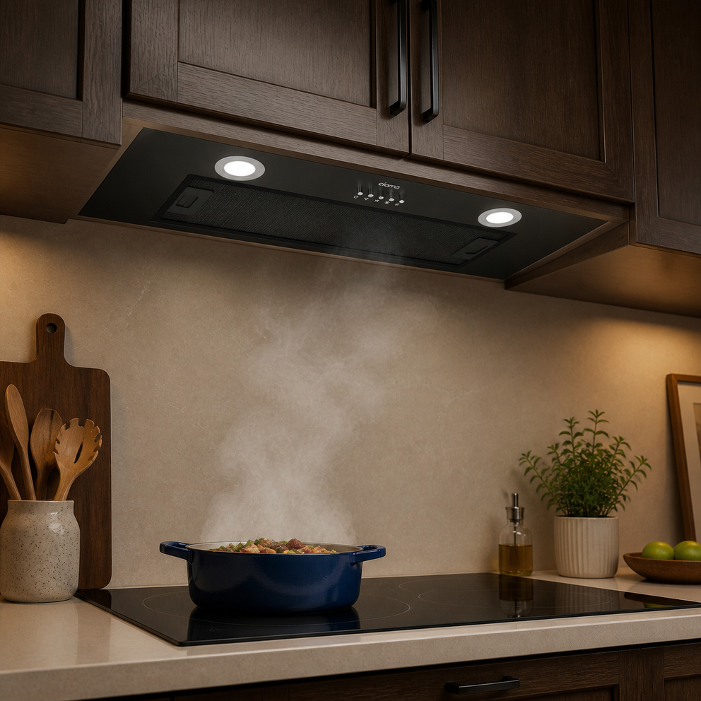CIARRA 29 Inch Range Hood Insert, 646 CFM, Built-In Under Cabinet, Black Finish CAB75913E-OW