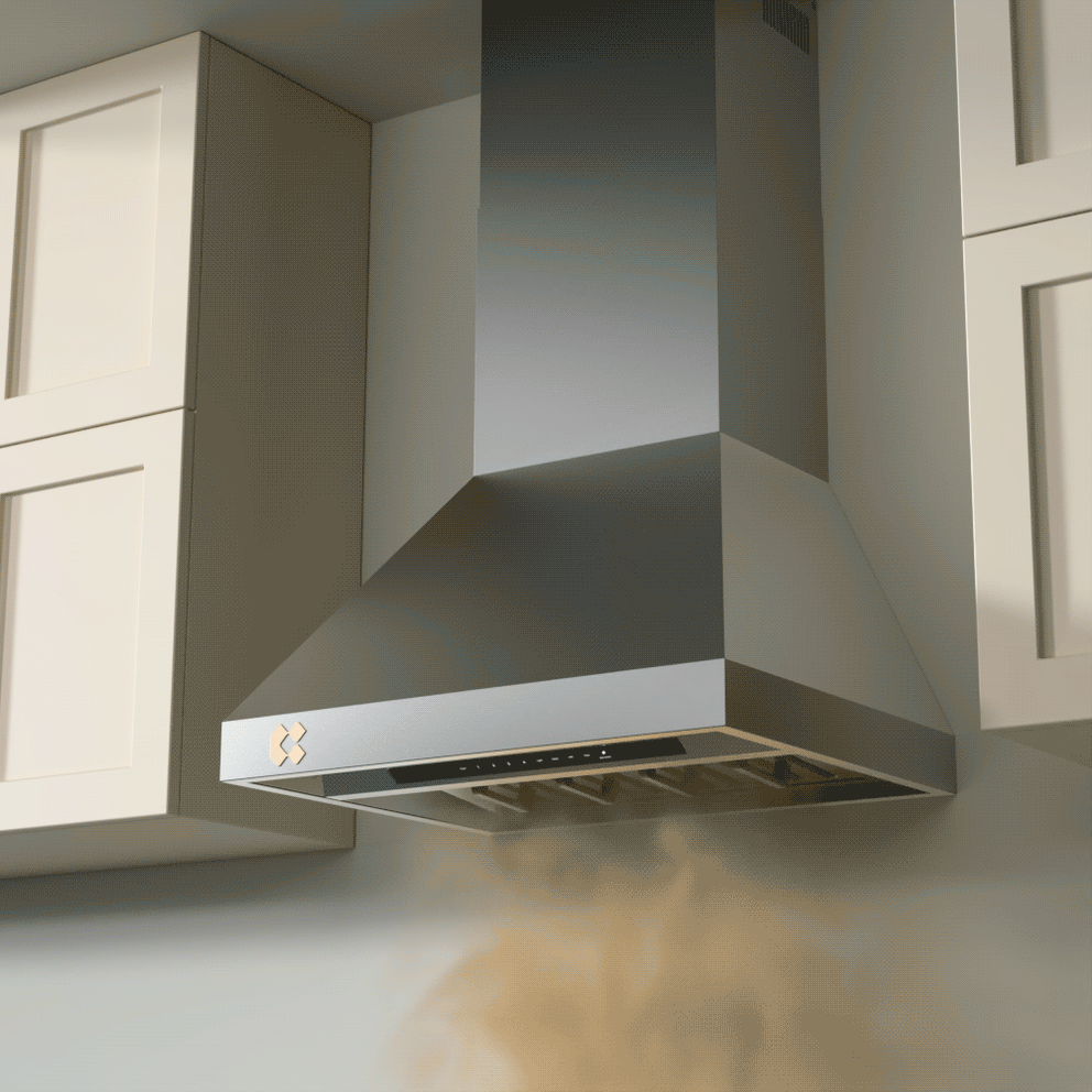 CIARRA Professional Series 30 inch 304 Stainless Steel 950 CFM Wall Mount Range Hood with 4-Speed Levels and Smart Control | CAS30313A-OW