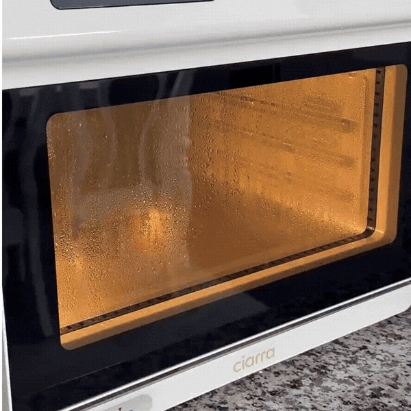 CIARRA Nosh Oven Pro | 12-In-1 Steam Oven With Air Fryer XL 1600 Watt Proofing Oven Countertop Portable Oven Non Toxic Toaster Oven 25.4QT CASO24-W
