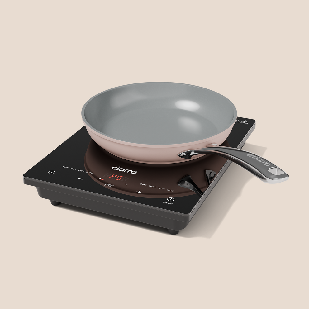 Ciarra Cooking Essential Bundle 2: Induction Cooktop & Fry Pan