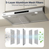 5 layer aluminum mesh filter range hood