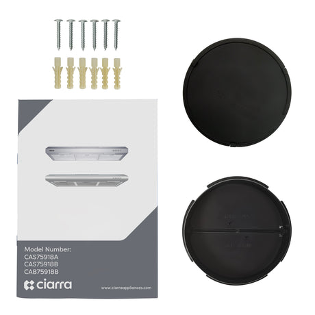 CIARRA 30 Inch Ultra Slim Under Cabinet Range Hood CAS75918A-OW – CIARRA  Appliances