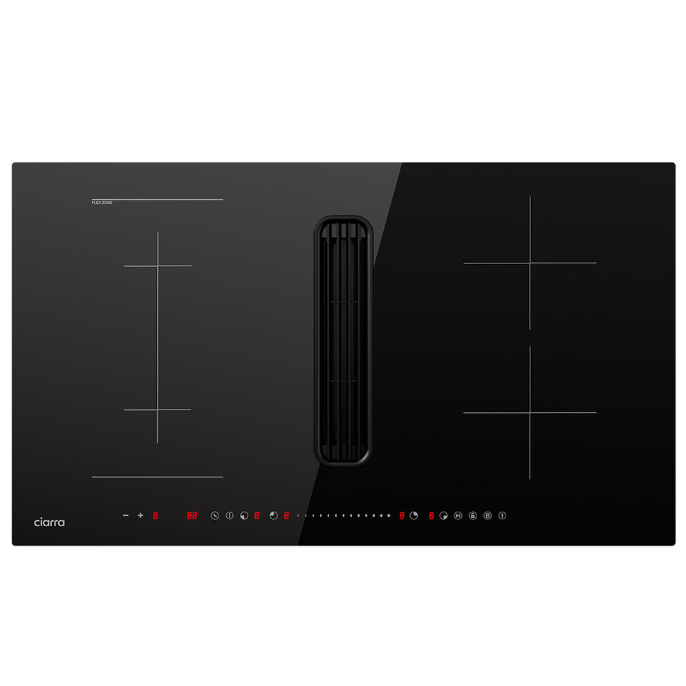 CIARRA ONE 36-Inch Induction Cooktop with Downdraft & World’s First Built-In Plasma⁺ Filtration | CABEH364BF - CIARRA Appliances US