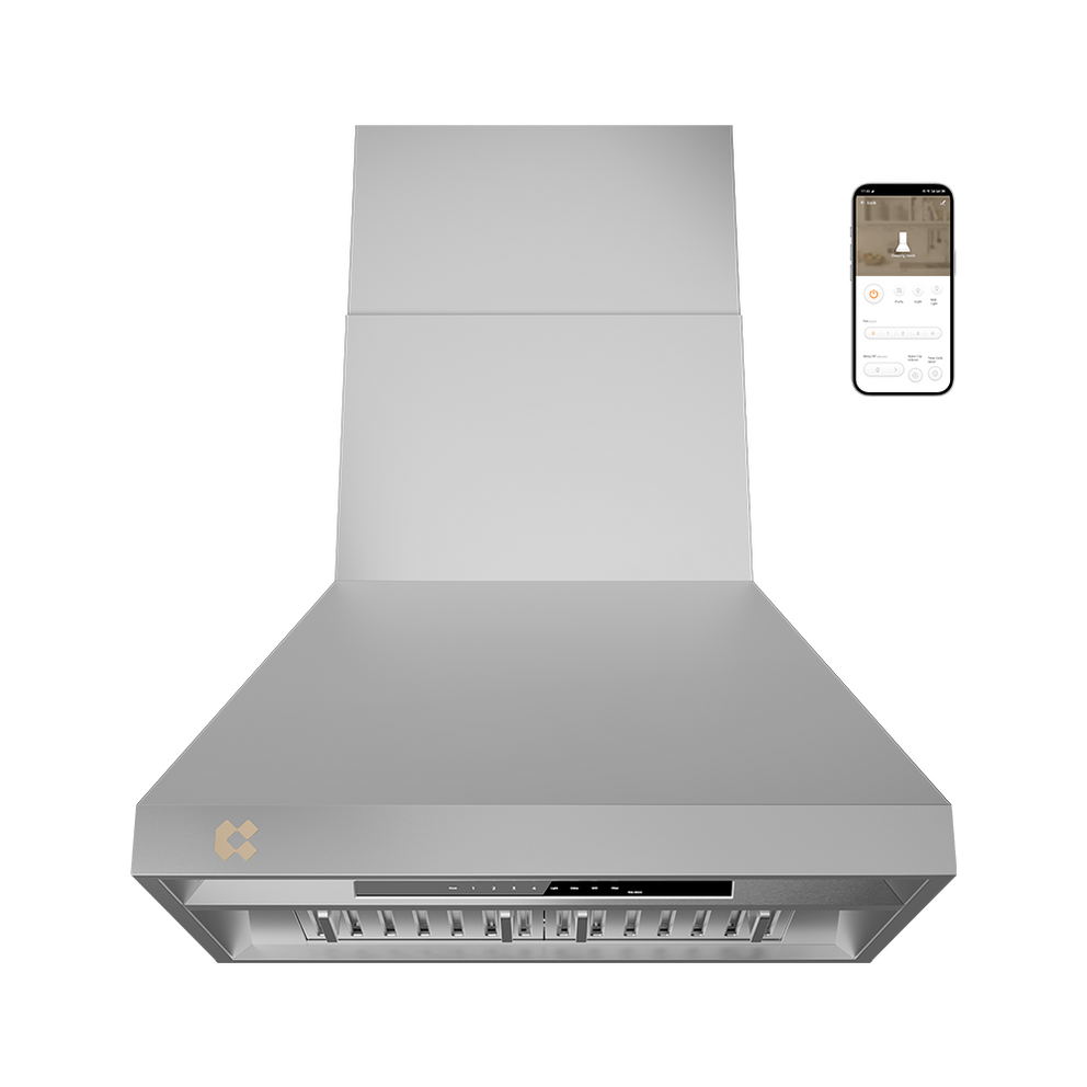 CIARRA Professional Series 36 inch Wall Mount Range Hood with 4-Speed Levels and Smart Control | CAS36313A-OW