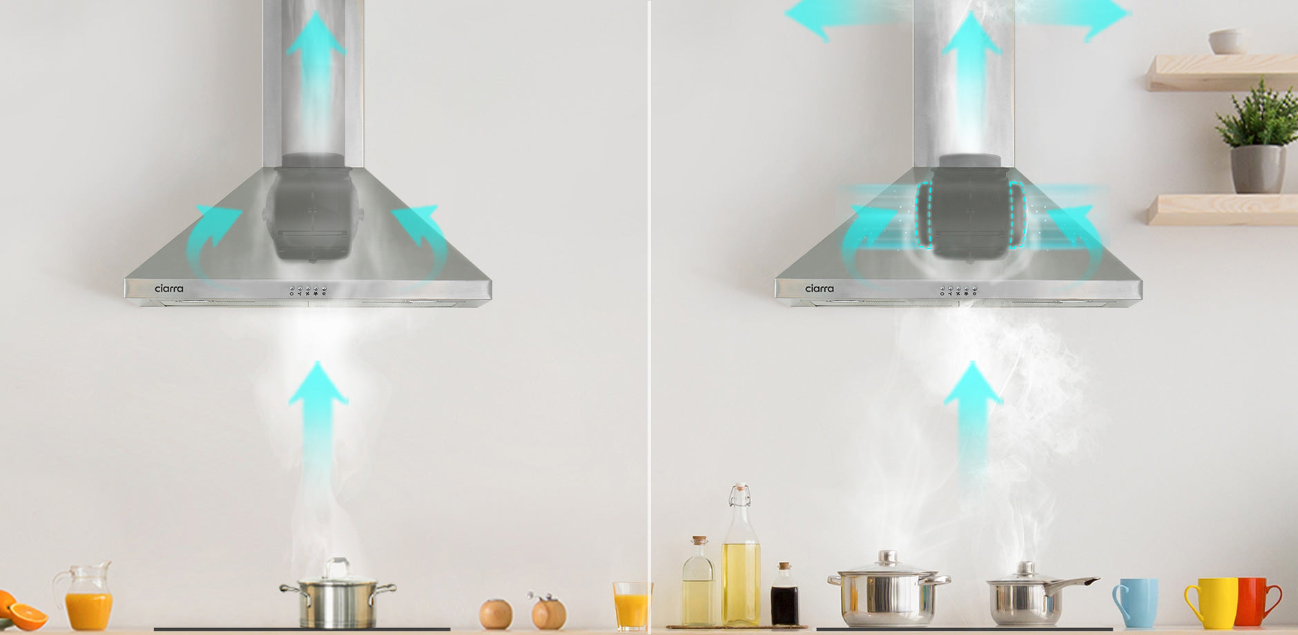 CIARRA 30 Inch Wall Mount Chimney Range Hood CAS75206P-OW – CIARRA