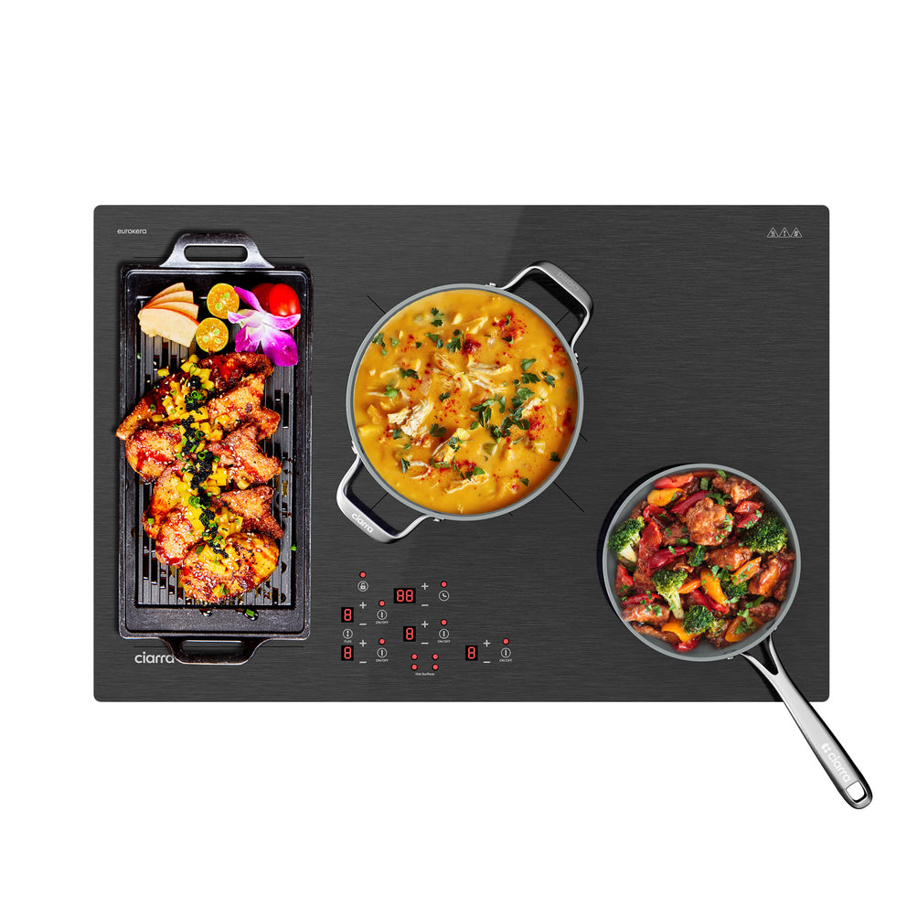 CIARRA 30 Inch Built-in Induction Cooktop with 4 Booster Burners 1 Flex Zone CABIH304BF-S