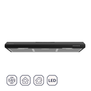 CIARRA 36 Inch Convertible Under Cabinet Range Hood, 300CFM Quiet Ductless/Ducted Vent Hood with 3-Speed Fan CAB90918B