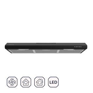CIARRA 36 Inch Convertible Under Cabinet Range Hood, 300CFM Quiet Ductless/Ducted Vent Hood with 3-Speed Fan CAB90918B
