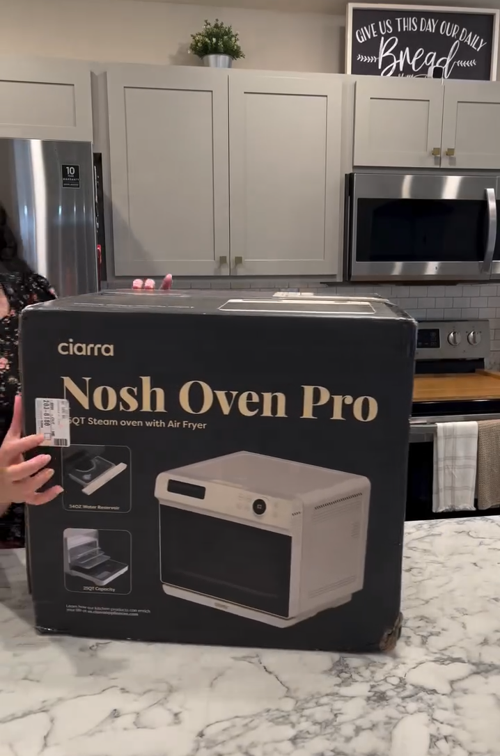 Ciarra Nosh Oven Pro | 12-In-1 Steam Oven With Air Fryer XL 1600 Watt Countertop Oven Toaster Oven 25.4QT CASO24-W