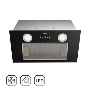 CIARRA 20 Inch Built-In Range Hood Insert Under Cabinet Black Stove Hood CAB52913E-N-OW