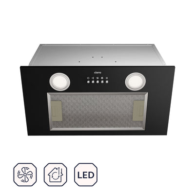 CIARRA 20 Inch Built-In Range Hood Insert Under Cabinet Black Stove Hood CAB52913E-N-OW