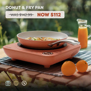 Ciarra Kitchen SparkCook Duo : Donut Induction Cooktop & Frying Pan