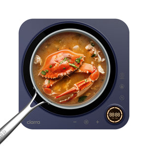 Ciarra Donut Portable Induction Cooktop, 1500W Electric Countertop Burner | Midnight Dream