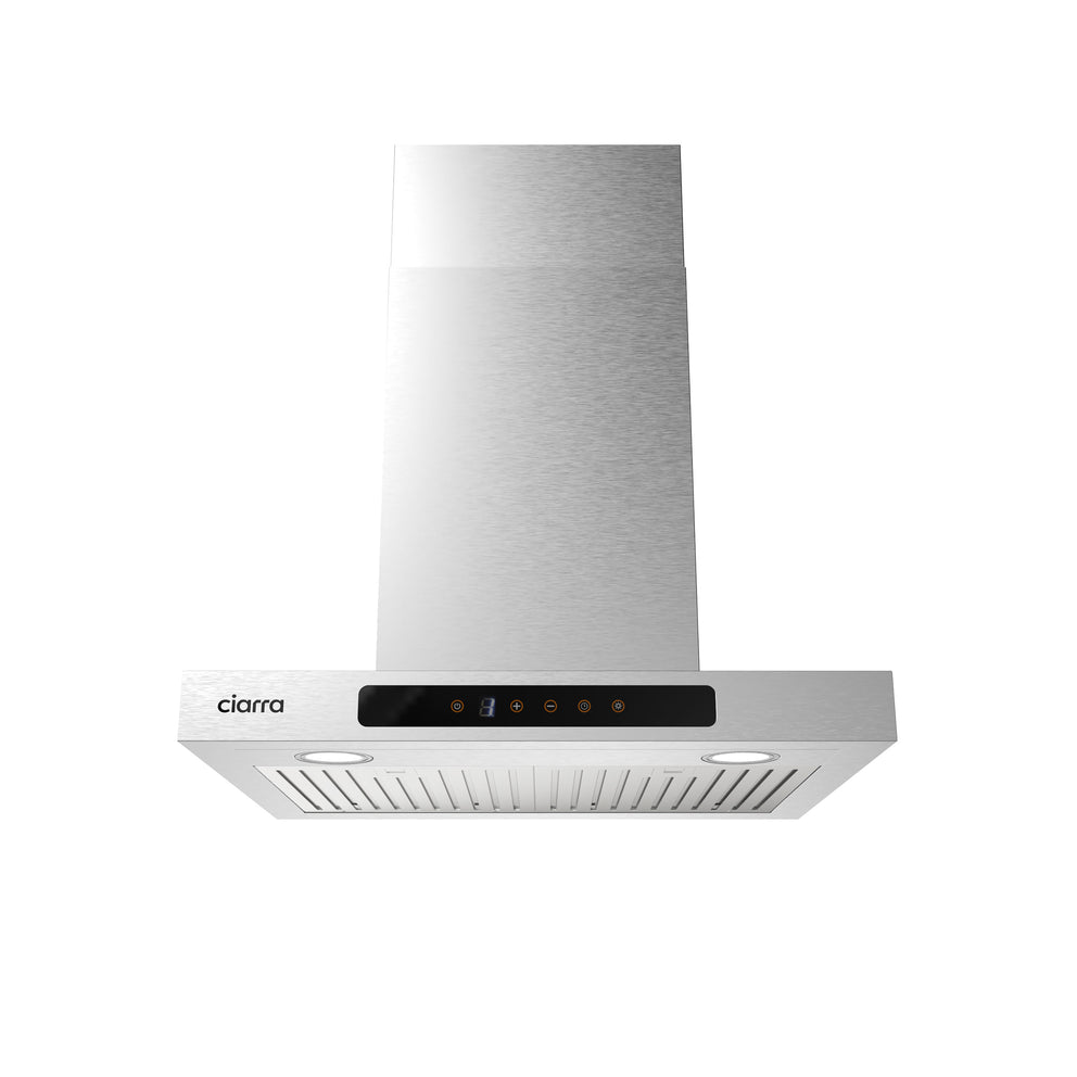 CIARRA 24 Inch Wall Mount Range Hood 450CFM VENT hood T shape with Stainless steel CAS60102-OW