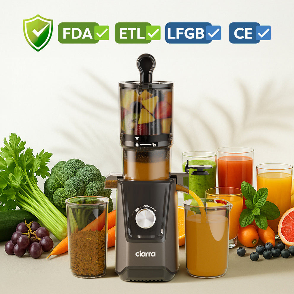 Ciarra Compact Cold Press Juicer 200W | Single Knob Control, Easy Cleanup & High Juice Yield