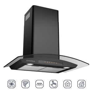 CIARRA 30 inch Wall Mount Range Hood with 3-speed Extraction CAB75502-OW