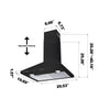 CIARRA 30 Inch Wall Mount Range Hood with 3-speed Extraction CAB75206P-OW