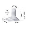 CIARRA 30 Inch Wall Mount Range Hood with 3-speed Extraction CAS75206P-OW