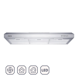 CIARRA 30 Inch Convertible Low-Profile Under Cabinet Range Hood with 3-Speed Fan CAS75918A-OW