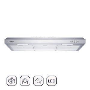 CIARRA 30 Inch Convertible Low Profile Under Cabinet Range Hood CAS75918A-OW