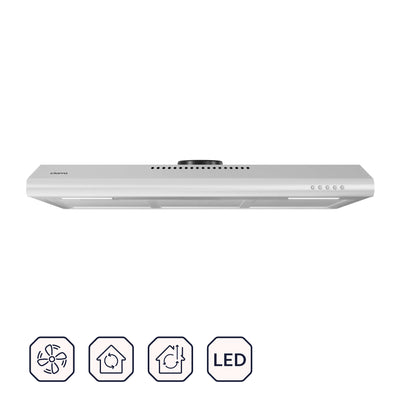 CIARRA 30 Inch Low Profile Vent Hood Under Cabinet Range Hood Ventless CAS75918B-OW