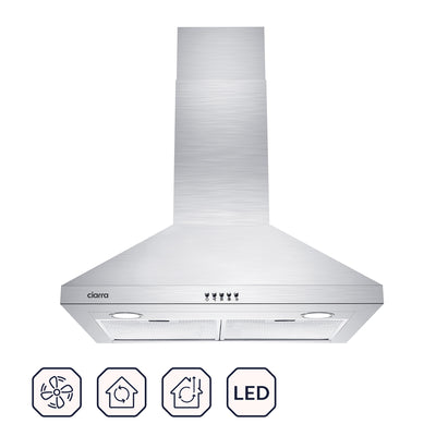 CIARRA 30 Inch Wall Mount Chimney Range Hood CAS75206P-OW