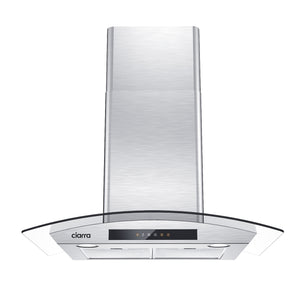 CIARRA 30 inch Glass Wall Mount Range Hood with Delay Shut off 3-speed Extraction CAS75502-OW